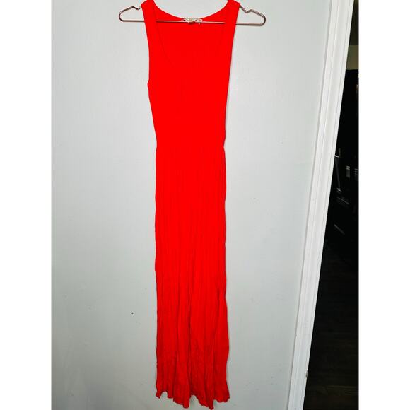 MICHAEL Michael Kors Red Ribbed Sleeveless Scoop Neck Tank Dress Size Small - Picture 3 of 8